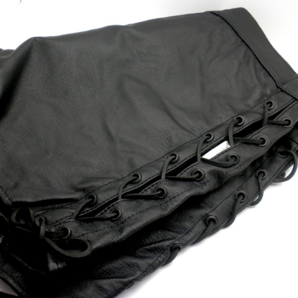 Genuine Leather Short Shorts with Laced Sides ♥️